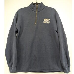 Vintage Lee Nevada Wolf Pack 100 Years Quarter Zip Sweatshirt Mens Medium Navy